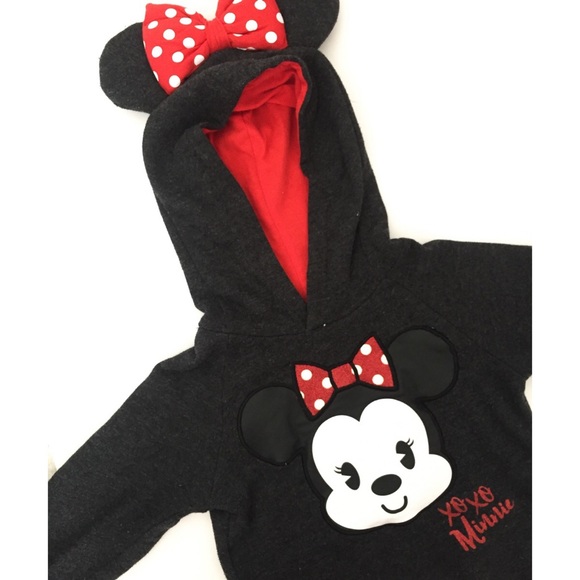 Disney Store Minnie Mouse Jumper Baby Dress Set Fluffy Faux Fur Pink Bodysuit